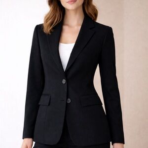 Tahari 100% Wool Fully Lined Classic Black Women's Blazer